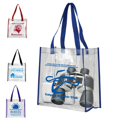 12” W x 12” H - “Matterhorn” Clear Vinyl Stadium Compliant Tote Bag